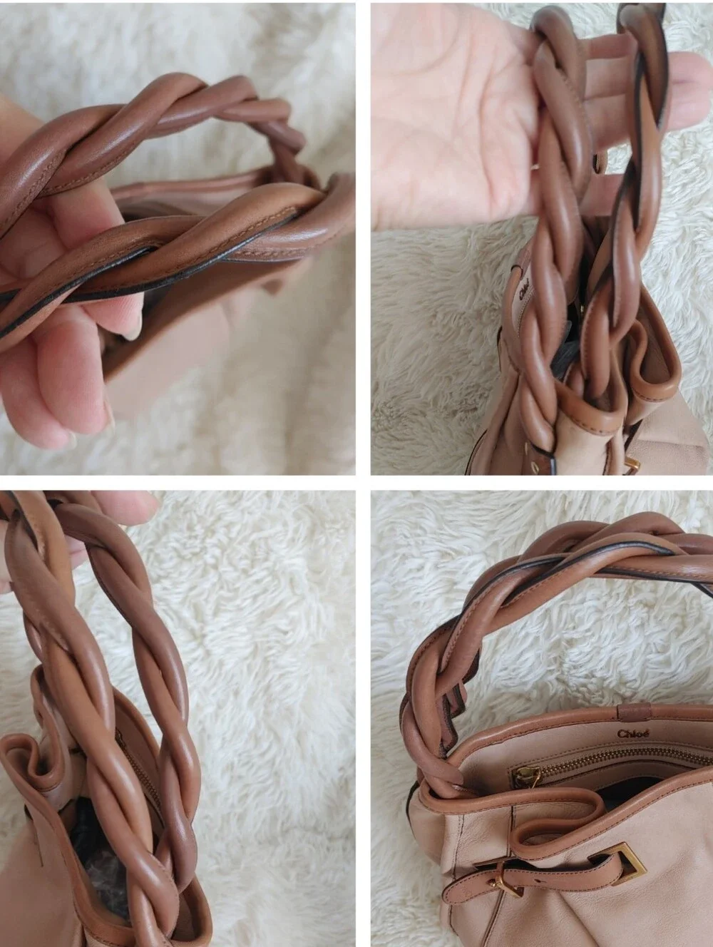 Chloe Amy Two Tone Leather Crossbody Bag - Picture 13 of 16
